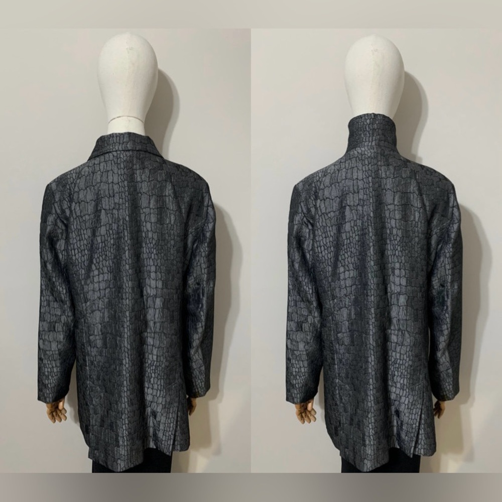 Grey / Silver Patterned Blazer / Jacket - image 7